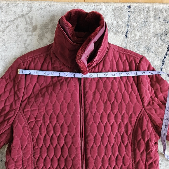 Vintage quilted coat fleece women - Picture 3 of 11